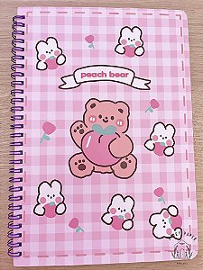 Caderno de anotação Bunny Bear Quadriculado