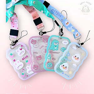 Chaveiro porta cracha divertido