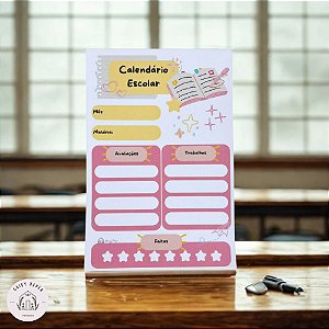 Calendário Agenda Escolar Divertido