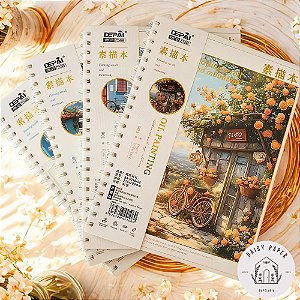 Caderno de Desenho A4 Mediterrâneo