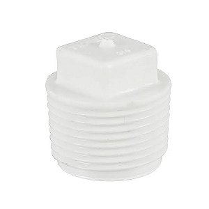 Plugue PVC Branco Roscável 3/4