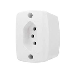 Duas Tomadas De Sobrepor 10A 250V Branca