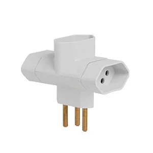 Plugue T 3 Saídas 10A 2P Branco