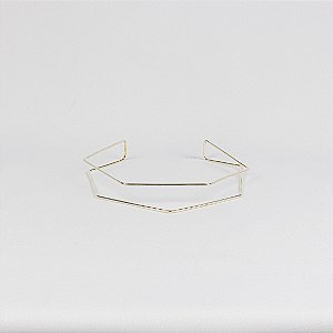 Choker Geométrica com Zircônias Cravejadas