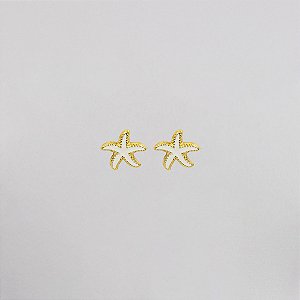Brinco Delicado Estrela do Mar Esmaltada Coleção Oceano