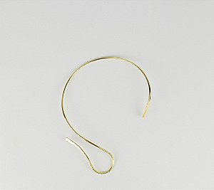 Choker Moderna Minimalista com Espiral Assimétrica Aberta