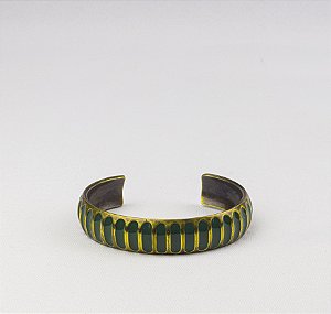 Bracelete Elegante Listrado Esmaltado