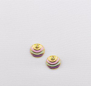 Brinco Sofisticado Esmaltado Coleção Orbe Colors