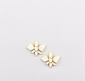 Brinco Elegante Esmaltado Coleção Orquídeas