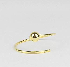 Bracelete Elegante Espiral com Orbe Central