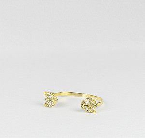 Bracelete Elegante Tigre com Zircônias Cravejadas Aberto