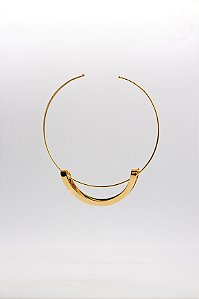 Choker Moderna Meia Lua Dobrada