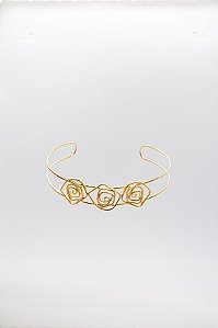 Choker Ajustável Coleção Rosa Vazada Geométrica