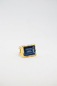 Anel Elegante Coleção Cristal Quadrado Pendente