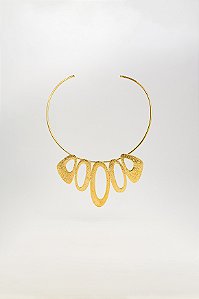 Choker Sofisticada Aberta Pingente Coleção Formas Orgânicas