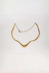 Choker Elegante Pingente Aro Livre Orgânico com Fecho