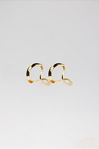 Brinco Minimalista Aro Ondulado Ear Hook Pequeno