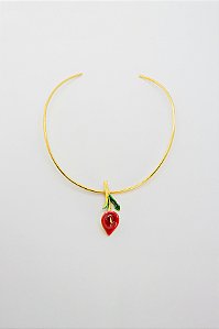 Choker Coleção Antúrios Romântico Esmaltada Aberta