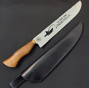 FACA CHURRASCO AÇO INOX POLIDO 10 POLEGADAS VIDA DE PESCADOR