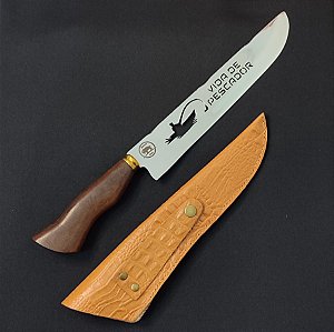 FACA CHURRASCO AÇO INOX POLIDO 10 POLEGADAS VIDA DE PESCADOR