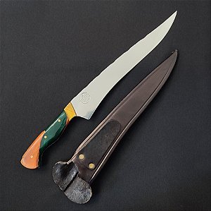 FACA TRADICIONAL AÇO INOX POLIDO 10 POLEGADAS FILETADEIRA PREMIUM