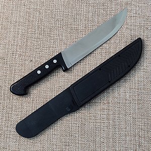 FACA TRADICIONAL AÇO INOX POLIDO 7 POLEGADAS PLENUS COM BAINHA - ITEM DE COLEÇÃO