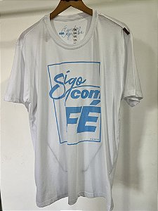 Camiseta Sigo com Fé Branca GG Konyk