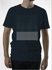 T-shirt Estonado Silk Listras Preto - Use Custom