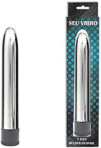 Vibrador Personal Metalizado 17,5 X 2,8 Cm Sexy Import Prata - Mercado Sex