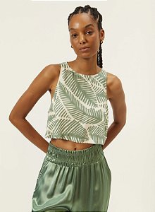 Top Colcci Sport Loose Graphique Estampado Verde - Izibida