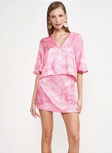 Camiseta Colcci Comfort Loose Rosa P - Izibida