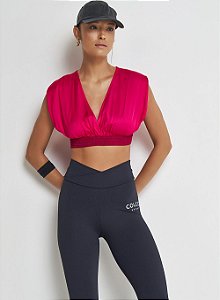 Blusa Colcci Cropped Acetinada Sport Style M - Izibida