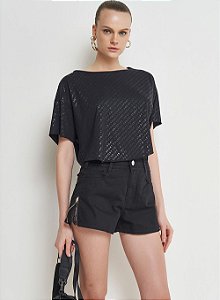 Camiseta Colcci Cropped Oversized Logomania Sport Culture P - Izibida
