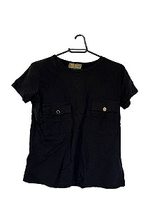 T Shirt Preta 2 Bolsos Lilly Sarti M/36 - Duett
