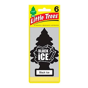 Aromatizante para Carro Little Trees Black Ice c/ 6