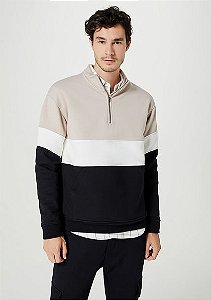 Blusão Em Moletom Masculino Com Recortes - Hering