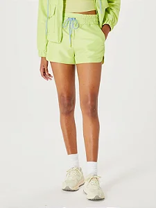 Shorts Feminino Runner Com Amarração Verde - Hering
