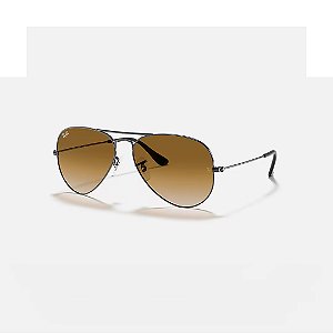 Óculos Ray Ban Aviador Gradiente Chumbo Lente Marrom