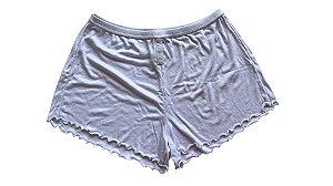 SHORT EM VISCOSE CANELADA - BRANCO  - HOPE