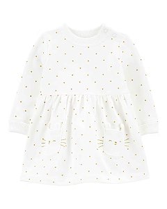 Vestido bebê com calcinha e bolsinhos branco 9 meses - Apaixonados por importados