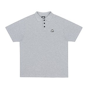 Polo Shirt Logo Line Heather Grey
