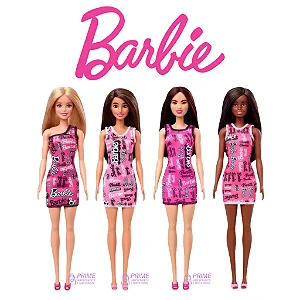 Boneca Barbie Fashion Vestido Rosa Original Mattel