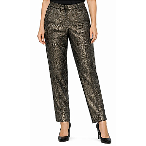 Calça Ampla Metalic Dourado Gold Texture - Animale