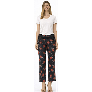 Calça Black Floral Red Print - Animale