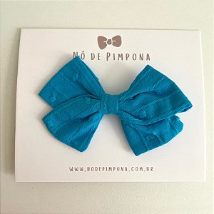 Laço de Tecido Algodão -  Azul