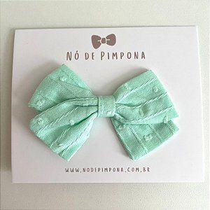 Laço de Tecido Algodão -  Verde Menta