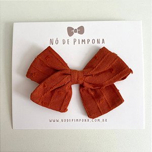 Laço de Tecido Algodão -  Marrom