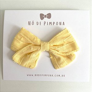 Laço de Tecido Algodão -  Amarelo