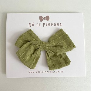 Laço de Tecido Algodão - Verde Oliva