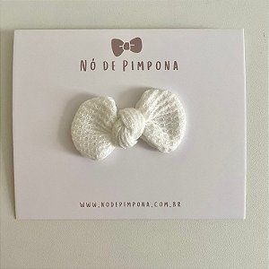 Laço de Tecido Algodão- Branco